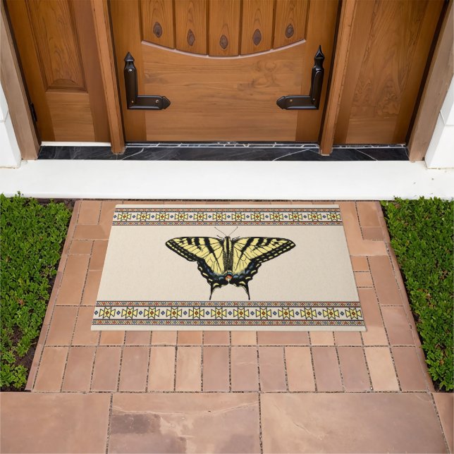 Southwestern Yellow Swallowtail Butterfly Medium Doormat (Outdoor)