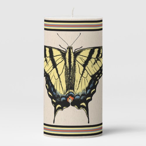 Southwestern Yellow Swallowtail Butterfly Medium Pillar Candle