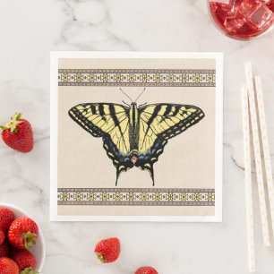 Southwestern Yellow Swallowtail Butterfly Paper Dinner Napkins