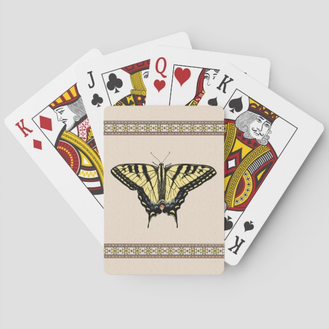 Southwestern Yellow Swallowtail Butterfly  Poker Cards (Back)