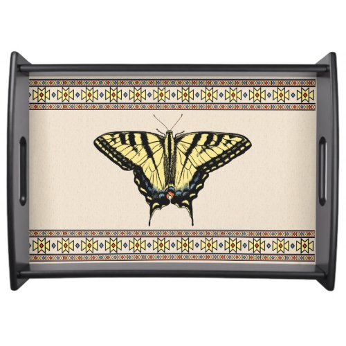 Southwestern Yellow Swallowtail Butterfly Serving Tray