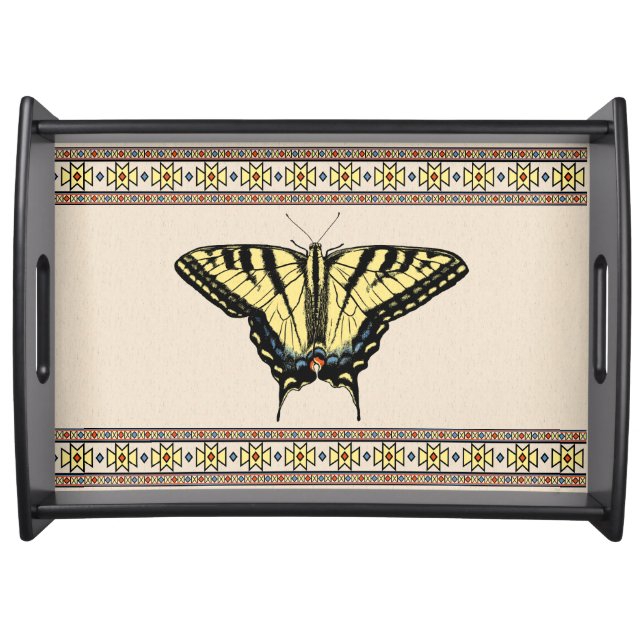 Southwestern Yellow Swallowtail Butterfly Serving Tray (Front)