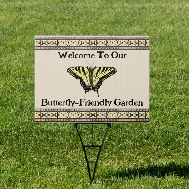 Southwestern Yellow Swallowtail Butterfly   Sign (Insitu)
