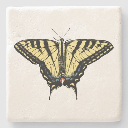 Southwestern Yellow Swallowtail Butterfly   Stone Coaster