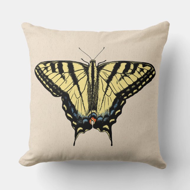 Southwestern Yellow Swallowtail Butterfly  Throw Pillow (Front)