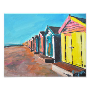 Southwold Colorful Beach Huts Photo Print
