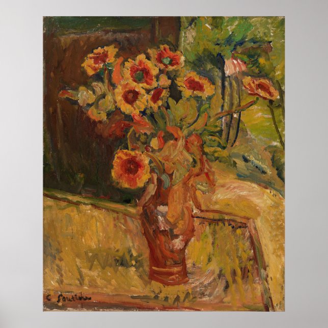 Soutine's Bouquet of Flowers Poster (Front)