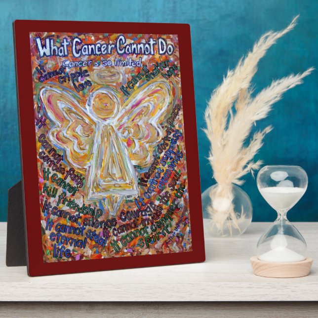 Soutwest Cancer Angel Painting Poem Plaque (Side)