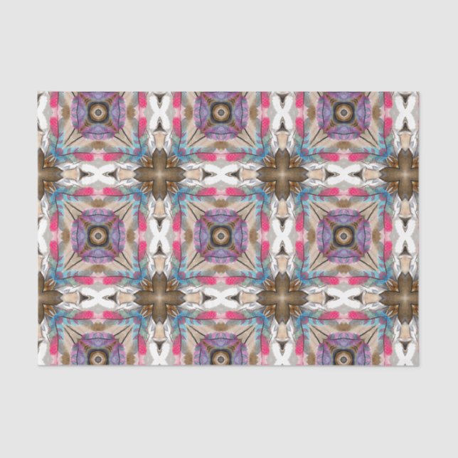 Soutwest watercolor abstract design tissue paper (Front)