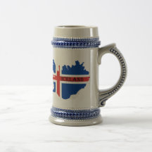 Souvenir beer stein or mug of Iceland