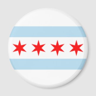 Souvenir Chicago Flag Magnet