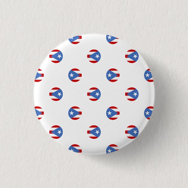 Souvenir: Circles: Puerto Rico Flag: Pin (Front)