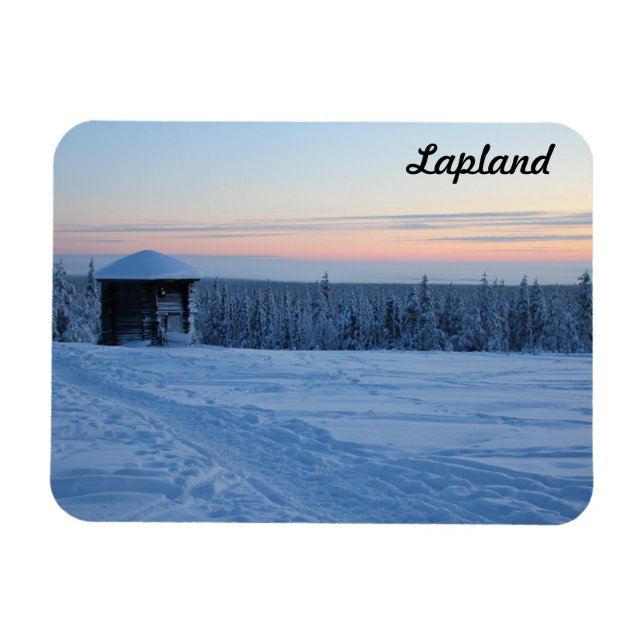 Souvenir Couché de soleil en Laponie Magnet (Horizontal)