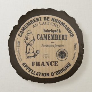 Souvenir de France : Le camembert Round Pillow