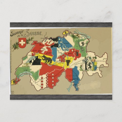 Souvenir De La Suisse Vintage Postcard