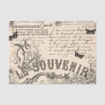 Souvenir Decoupage Tissue Paper - French Vintage