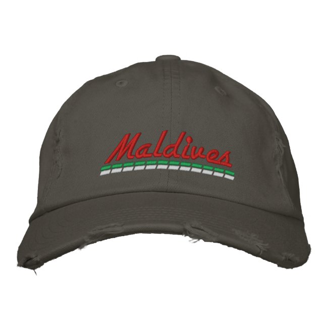 Souvenir for Maldives vacations Embroidered Baseball Cap (Front)