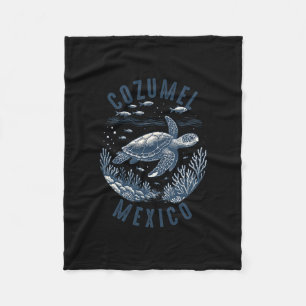 Souvenir From Cozumel Mexico Vacation Travel Men W Fleece Blanket