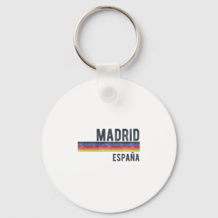 Souvenir From Madrid Spain Skyline Men Women Españ Keychain