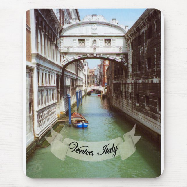 Souvenir from Venice Italy Bridge of Sighs Mouse Pad (Front)