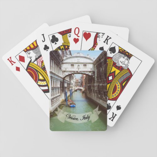 Souvenir from Venice Italy Bridge of Sighs Poker Cards