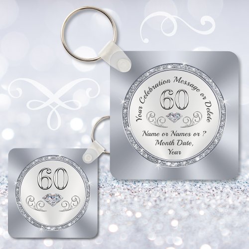 Souvenir Ideas for 60th Birthday 60th Anniversary Keychain