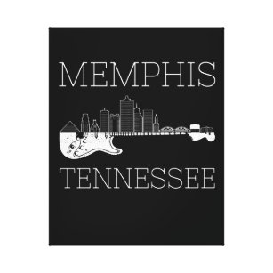 Souvenir Memphis Guitar Music Tennessee Memphis Canvas Print