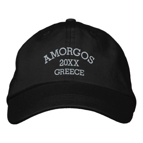 Souvenir of Amorgos Greece Embroidered Baseball Cap