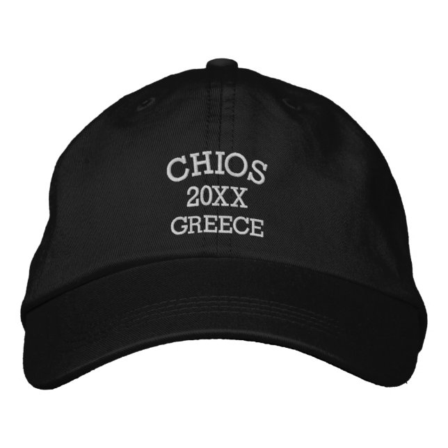 Souvenir of Chios Greece Embroidered Baseball Cap (Front)