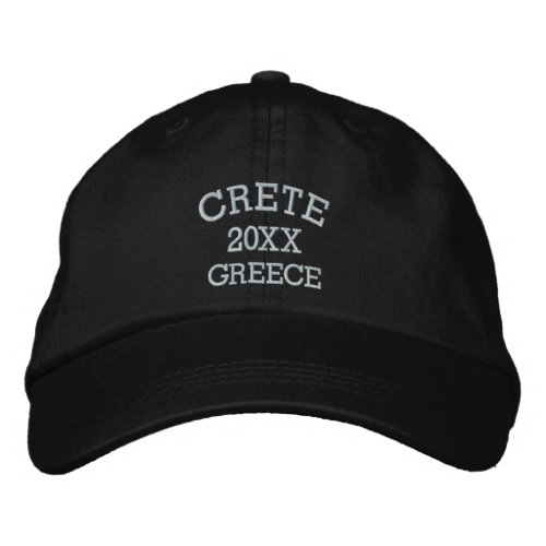 Souvenir of Crete Greece Embroidered Baseball Cap
