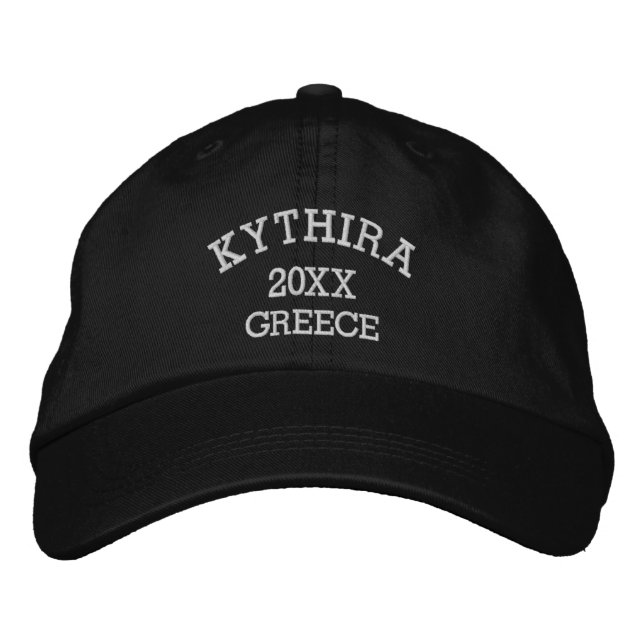 Souvenir of Kythira Greece Embroidered Baseball Cap (Front)