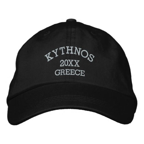 Souvenir of Kythnos Greece Embroidered Baseball Cap