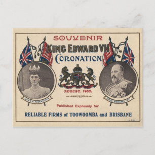 Souvenir of the Coronation of Edward VII Postcard