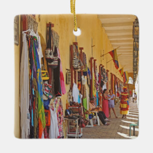 Souvenir Shops in Cartagena Colombia Ceramic Ornament