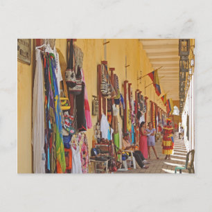 Souvenir Shops in Cartagena Colombia Postcard