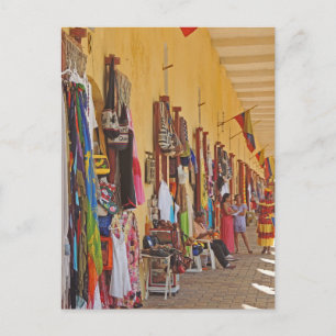 Souvenir Shops in Cartagena Colombia Postcard