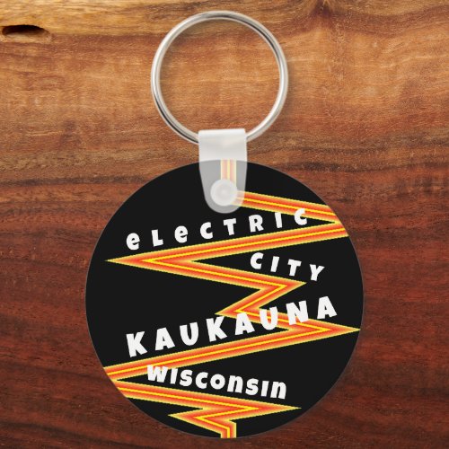Souvenir Wisconsin Kaukauna Electric City Promote Keychain