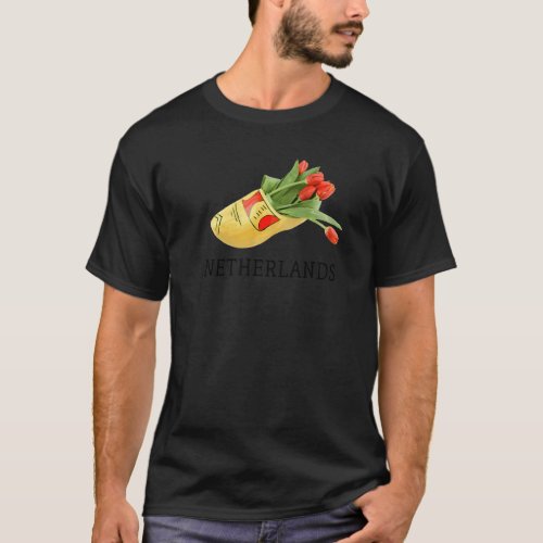 Souvenirs From Netherlands Wooden Clogs Dutch Souv T_Shirt