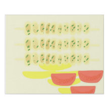 souvlaki greek food painting art