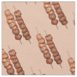 Souvlaki Meat Pork Skewer Greek Fast Food Greece Fabric