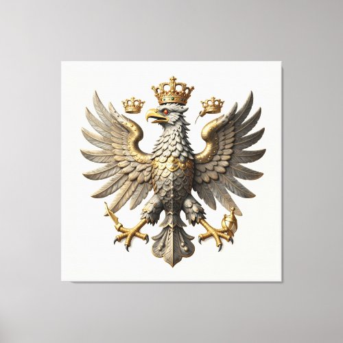 Sovereign Illyrian Eagle with Triple Golden Crowns Canvas Print