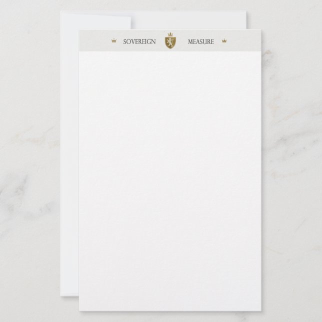 SOVEREIGN MEASURE Stationery (Front)