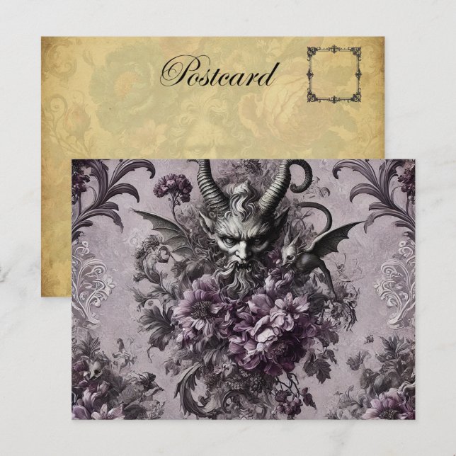 Sovereign of the Undead – Gothic Victorian Holiday Postcard (Front/Back)