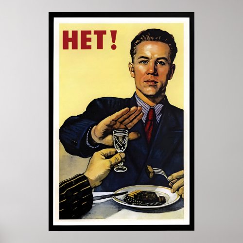 Soviet Anti-Alcohol Propaganda Poster – Kitchen