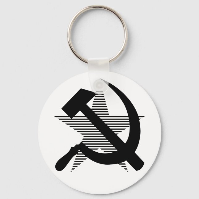 Soviet Black Hammer & Sickle Keychain (Front)