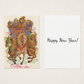 Soviet card with the New Year's cavalry (Front & Back)