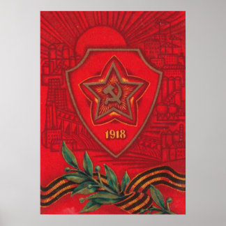 Soviet greeting card from February 23 Poster