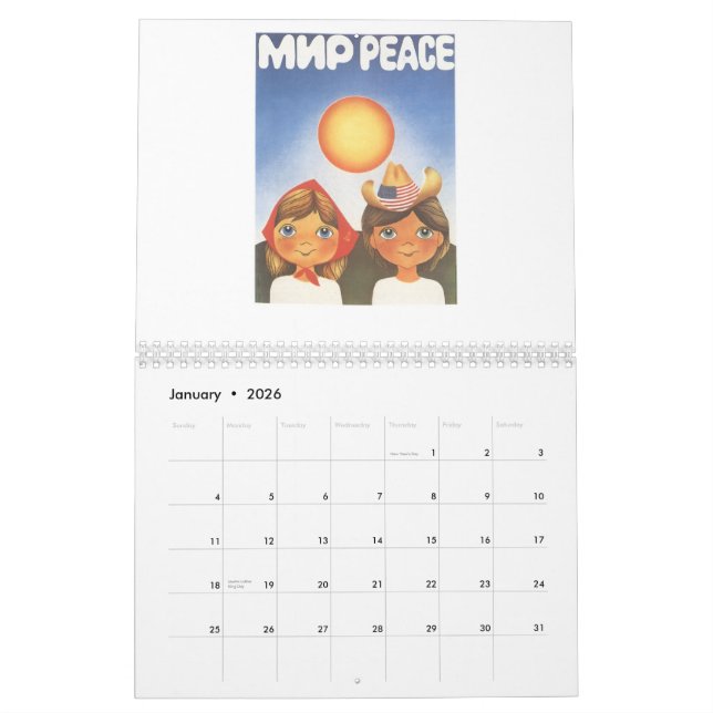 Soviet posters calendar (Jan 2026)
