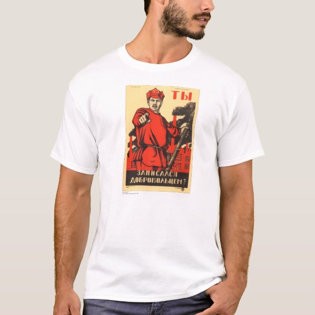 Soviet Propaganda Poster T-Shirt (Front)