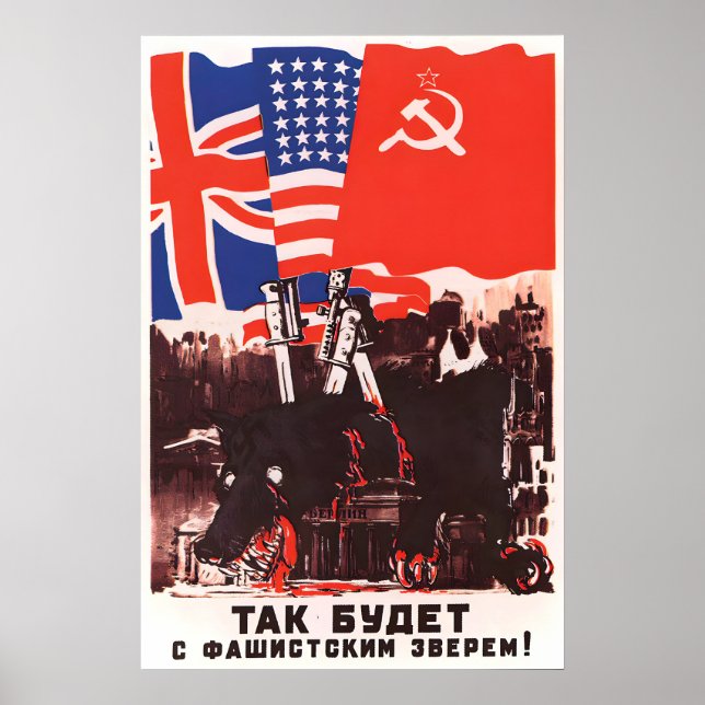 Soviet Propaganda Poster This will happen to the (Front)